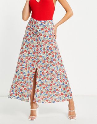 Nobody's Child Smilia floral skirt in red