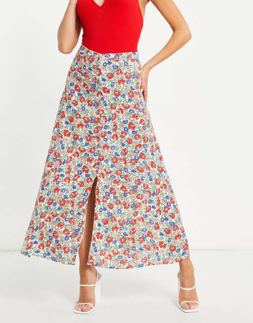 Nobody's Child - Smilia - Rok met bloemenprint in rood