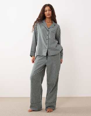 Nobody's Child Soft Flannel Pajama Bottoms In Green