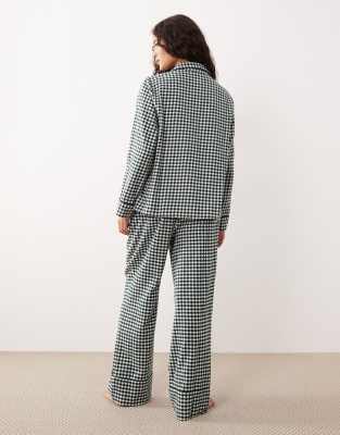 Nobody's Child Soft Flannel Pajama Bottoms In Green