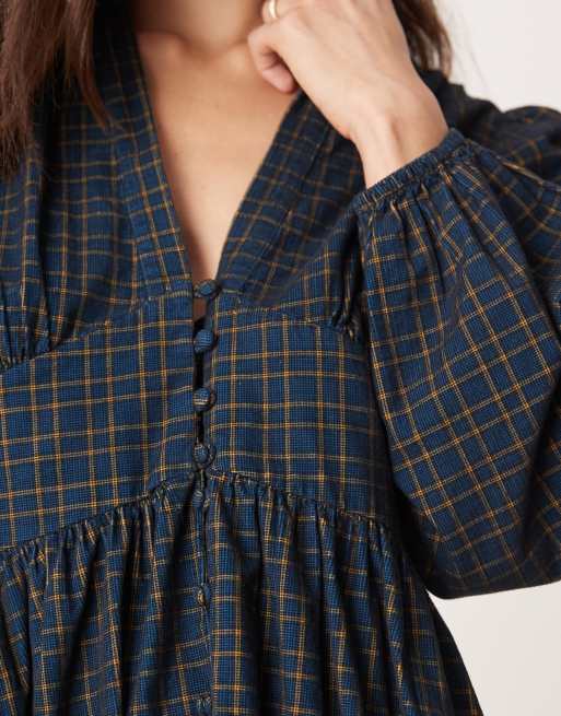 Nobody's Child Starlight cord midaxi dress with balloon sleeves in