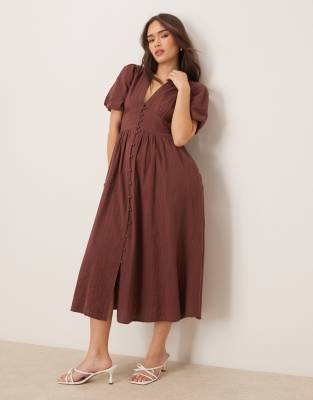 Starlight midaxi dress in brown