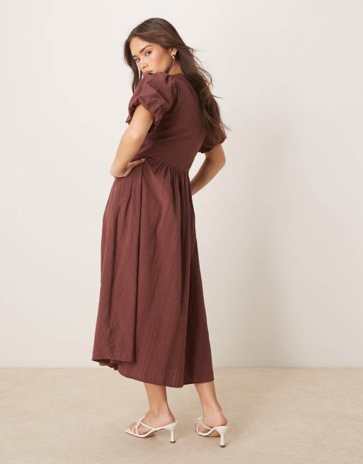 Nobody's Child Starlight midaxi dress in brown