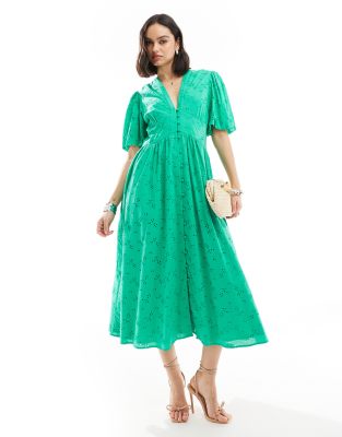  Nobody's Child Starlight midaxi dress in green