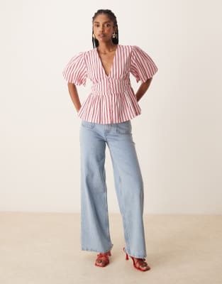 NOBODY'S CHILD STARLIGHT PUFF SLEEVE TOP 