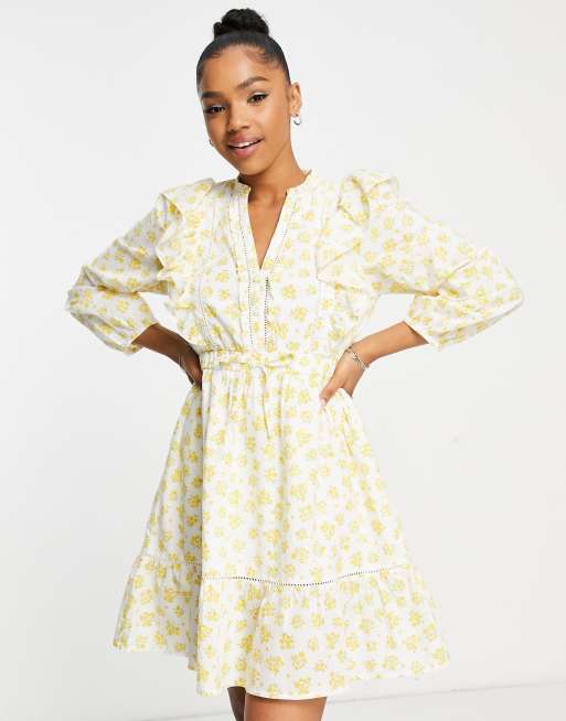 Nobody's Child Stevie floral mini dress in yellow