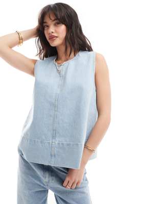 nobody's child stirling swing top in light blue