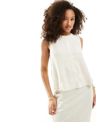 Nobody's Child Gigi Bandeau Top In Cream - Part Of A Set-white In White