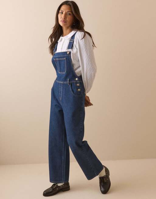 Nobody's Child Straight leg dungarees in rinse, 7 of 7