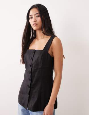 Nobody's Child Strappy Vest In Black