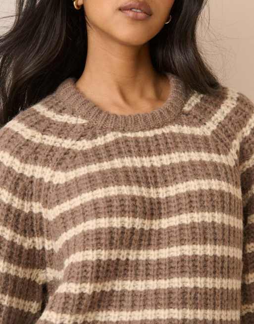 Nobody's Child Striped chunky knit jumper in multi, 5 of 5