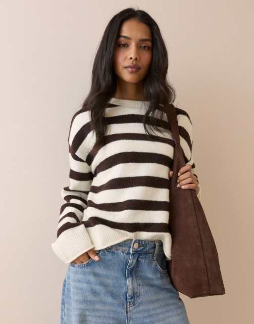 Nobody's Child Striped crew neck jumper in multi, 3 of 6