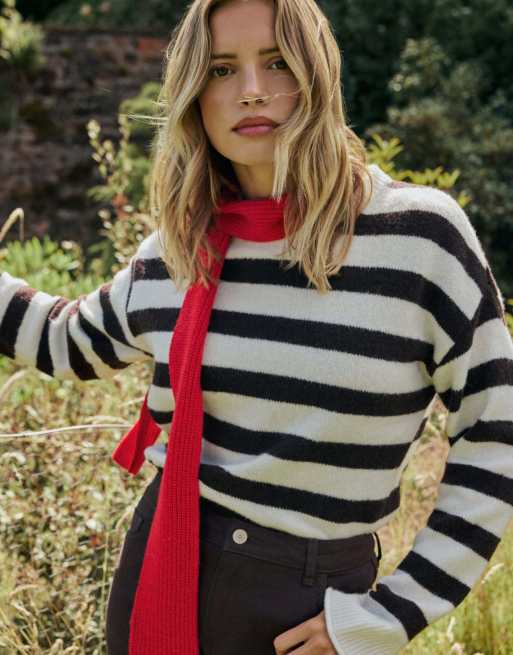 Nobody's Child Striped crew neck jumper in multi, 4 of 6