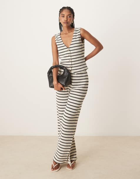 Nobody's Child – Strukturiertes, gestreiftes Set in Schwarz-Weiß - view 1