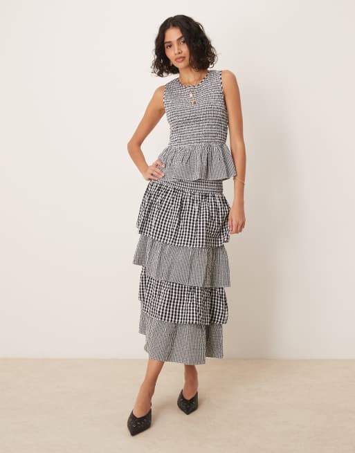 Nobody's Child Sutton crop top in mono gingham - part of a set, 2 of 4