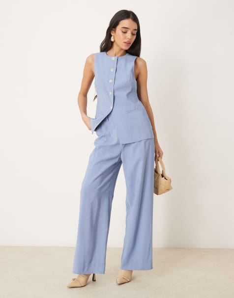 Nobody's Child tailored co-ord in dusty blue - view 1