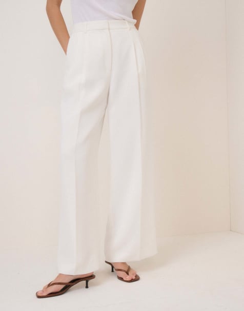 Nobody's Child Tailored jax crepe trousers in white