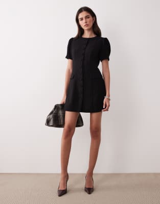 Nobody's Child Tailored Mini Dress In Black