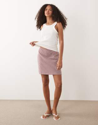 Nobody's Child Tailored Pelmet Mini Skirt In Red