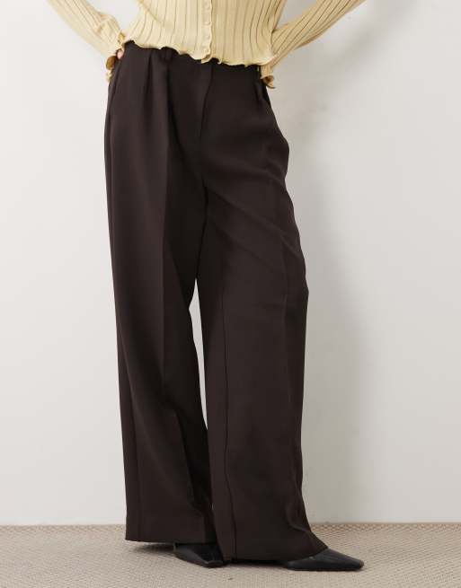 Nobody's Child tailored wide leg trouser co-ord in chocolate, 3 of 5