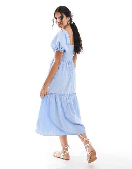 Nobody's Child Tallulah midi dress in blue, 2 of 4
