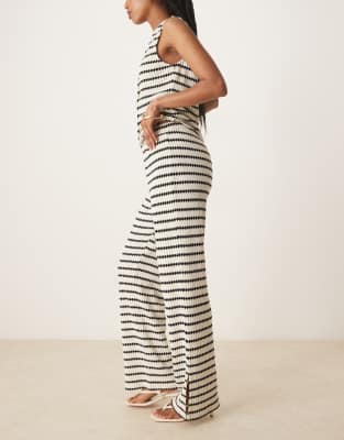 NOBODY'S CHILD TEXTURED WIDE LEG PANTS 