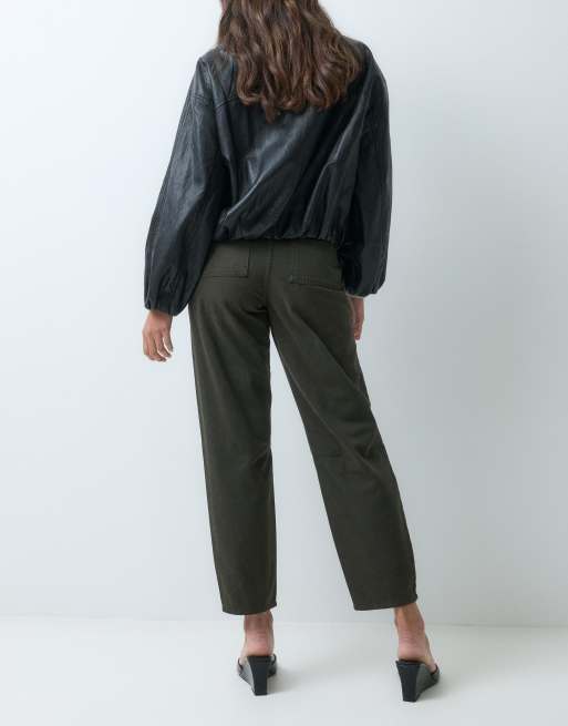 Nobody's Child Thea utility regular fit pocket detail jean in khaki, 5 of 5
