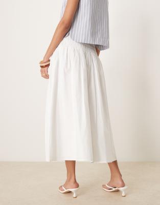 Nobody's Child - Thelma - Midirok met gerimpelde taille in wit