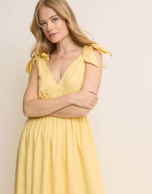 Nobody's Child Tiered coen midi dress in yellow, 4 of 5