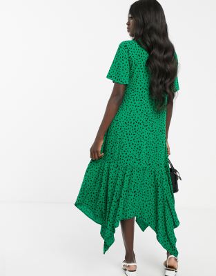 green spot maxi dress