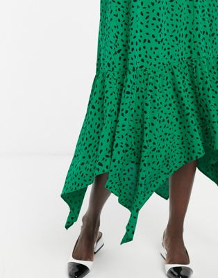 green spot maxi dress