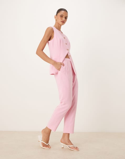 Nobody's Child - Toelopende broek in roze, deel van co-ord set - view 1