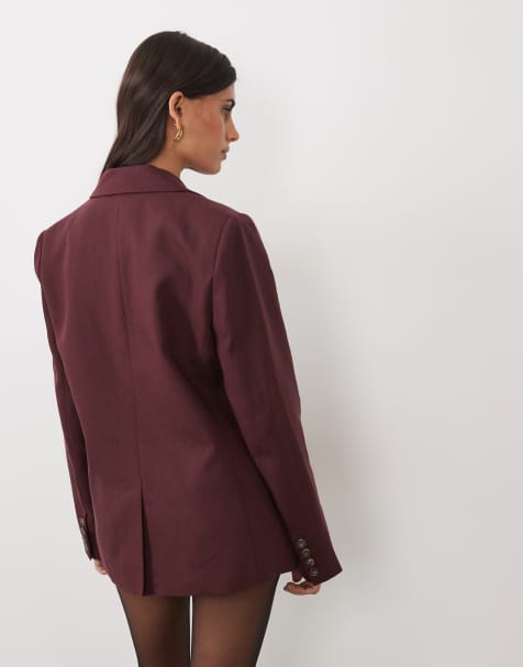 Nobody's Child - Torrent - Co-ord set van double breasted blazer en broek met wijde pijpen in paars - view 1