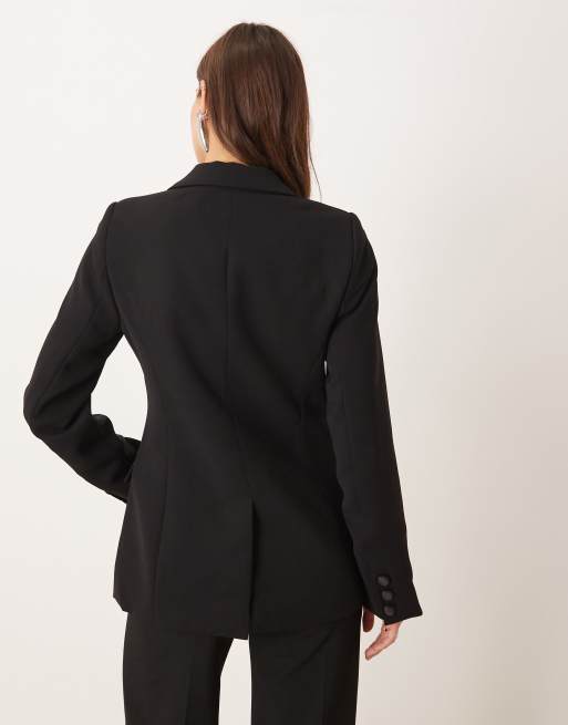 Nobody's Child tuxedo blazer in black, 3 of 4