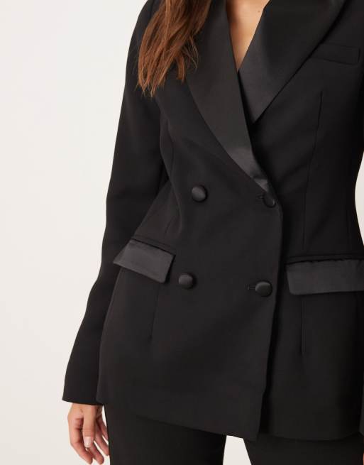 Nobody's Child tuxedo blazer in black, 4 of 4