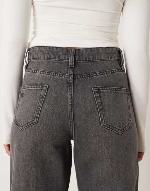 Nobody's Child - Vasket sorte jeans med tøndeformede ben, 4 af 5