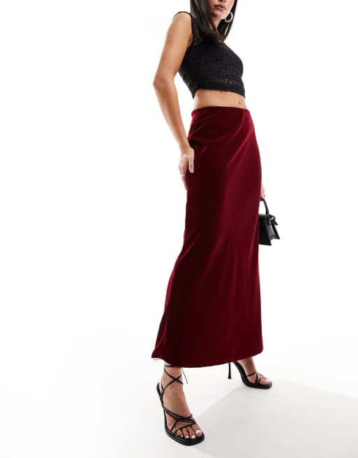 Maxi skirt velvet sale