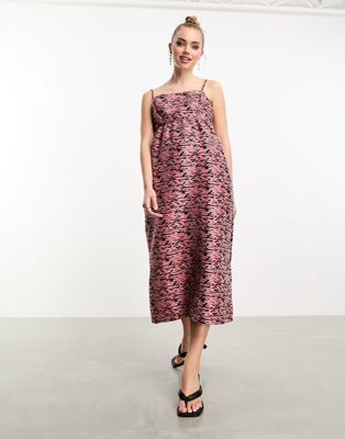 Nobody's Child Violette jacquard smock cami maxi dress in abstract print