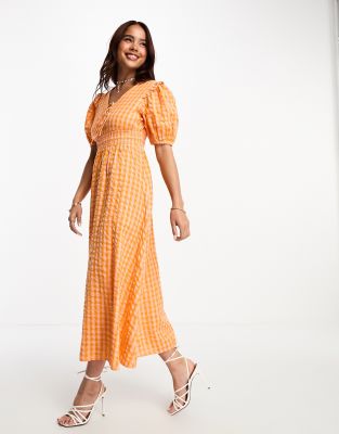 Robe Chemise Maxi à Carreaux Vichy – Manches 3/4, Ceinture Amovible, Poches, Couleurs Noir, Bleu Marine, Rose - 5