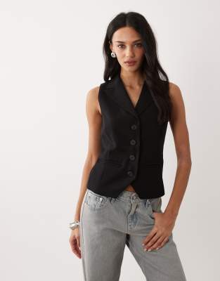 Nobody's Child - Weste in Schwarz mit Kragen