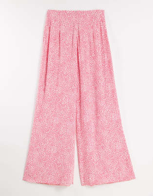 ditsy wide leg trousers