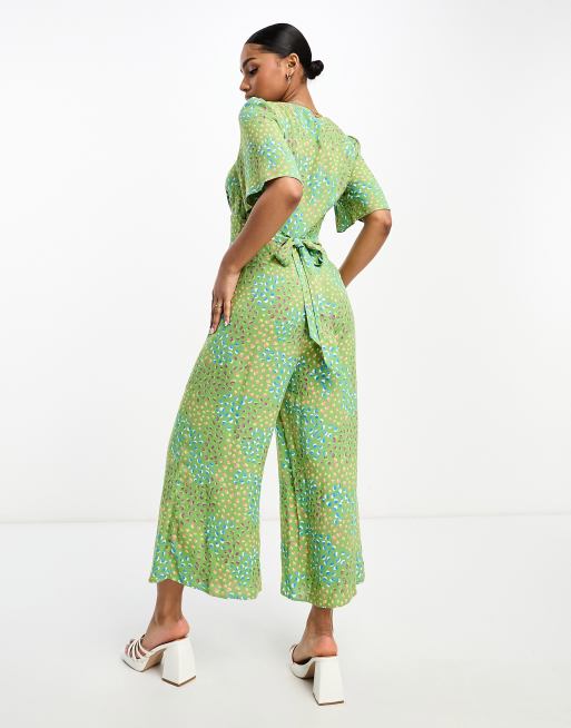 Nobody's Child - Winnie - Tuta jumpsuit verde con stampa e bottoni, 2 di 4
