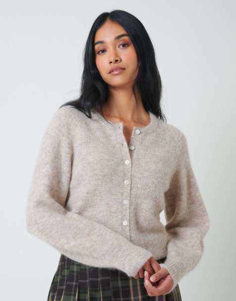 Nobody's Child Wool blend cardigan in beige - view 1