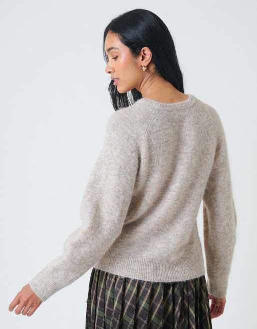 Nobody's Child Wool blend cardigan in beige, 2 of 5
