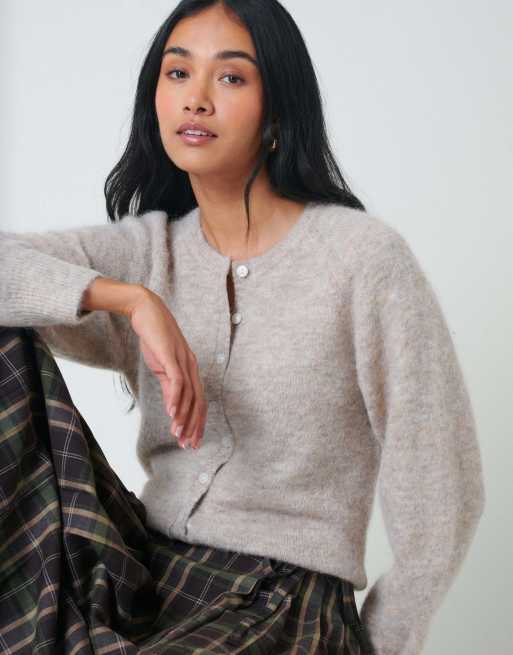 Nobody's Child Wool blend cardigan in beige, 4 of 5