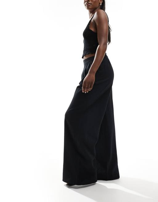 Nobody's Child - Zeena - Lange broek met textuur in zwart