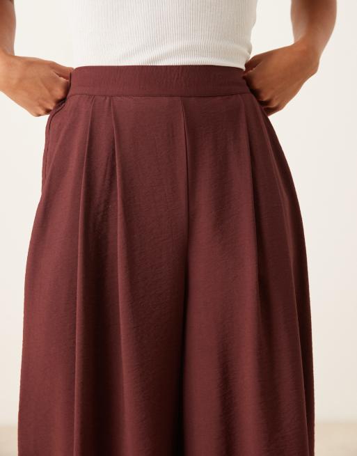 Nobody's Child Zeena wide leg pants in brown, 2 of 4