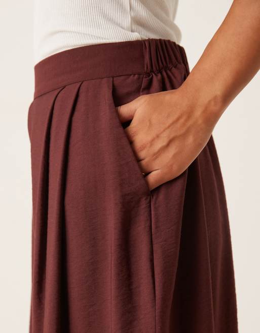 Nobody's Child Zeena wide leg pants in brown, 4 of 4