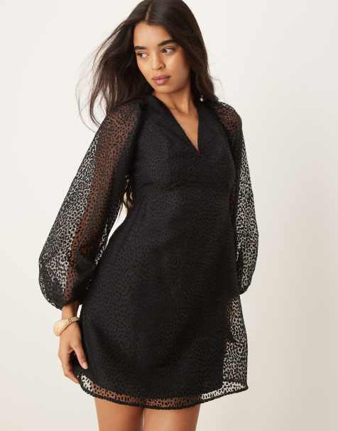 Nobody's Child Zendaya mini organza dress in black - view 1