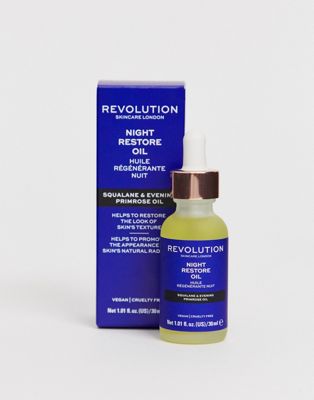 фото Ночное восстанавливающее масло для кожи с примулой и скваланом revolution skincare – night restore-бесцветный